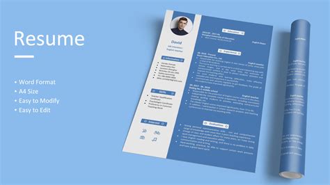 Word Of Fresh Blue Resume Docx Wps Free Templates