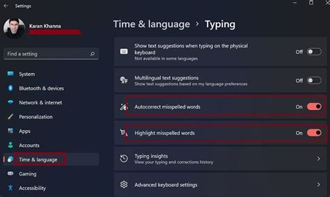 Enable Disable Autocorrect And Highlight Misspelled Words In Windows