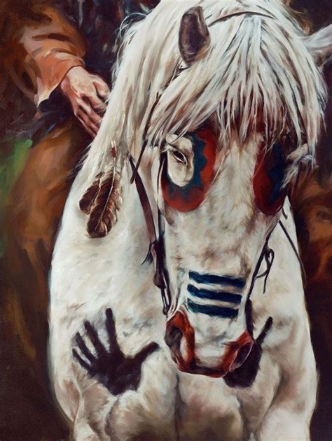 £495 Gbp Framed Print Native American Indian War Horse Animal