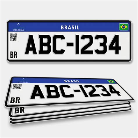 Placa Mercosul KIT C 12 KRadesivos