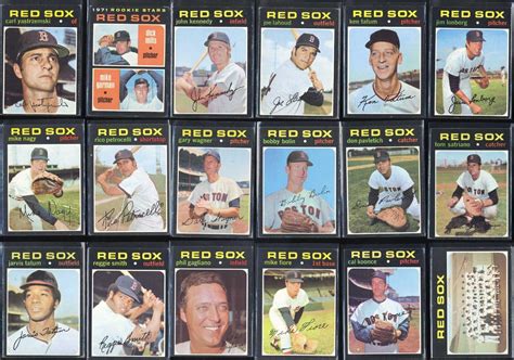 1971 Topps Boston Red Sox Partial Team Set Yaz Lonborg Scott Petrocelli