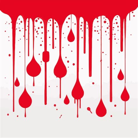 Blood Drop Art A Striking Red And White Illustration Of Blood Drops