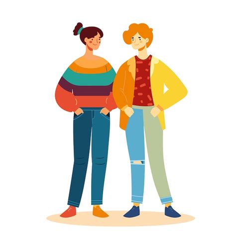Two young person Vectors & Illustrations for Free Download | Freepik