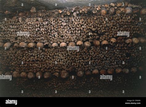 France Ile De France Paris Ossuary In The Catacombs Stock Photo