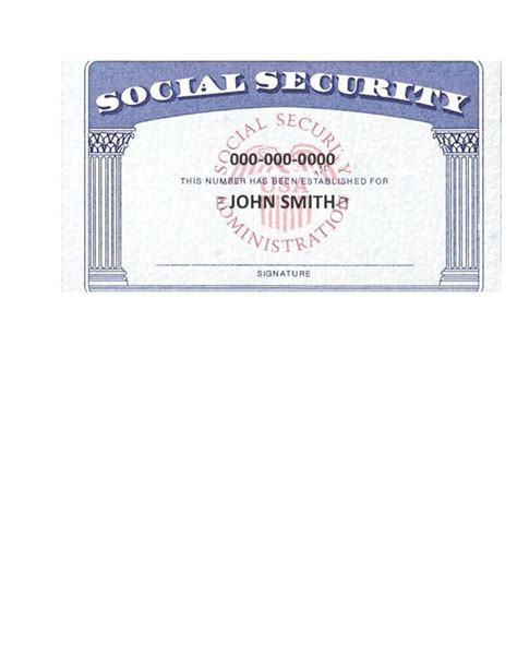 12 Blank Social Security Card Templates FREE Editable PSD