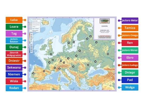 Rzeki I Jeziora Europy Labelled Diagram