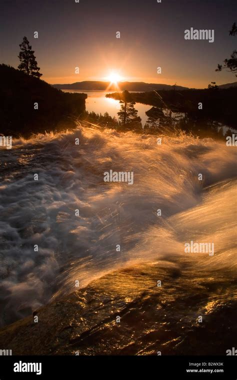 A Late Spring Sunrise Illuminates Eagle Falls Above Emerald Bay Lake