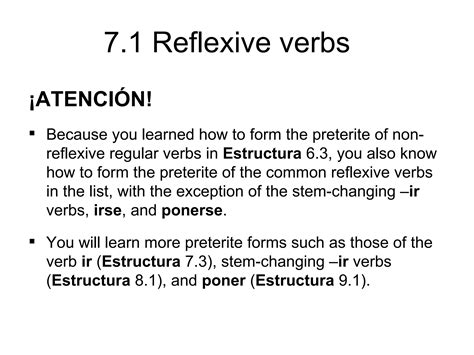71 Reflexive Verbs Ppt