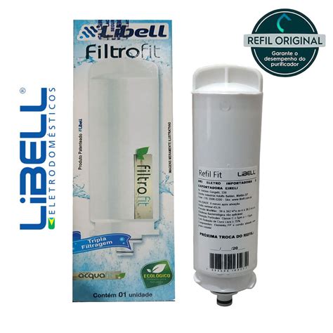 Filtro Refil Libell Purificador De Gua Acqua Fit Eletr Nico Herm Tico