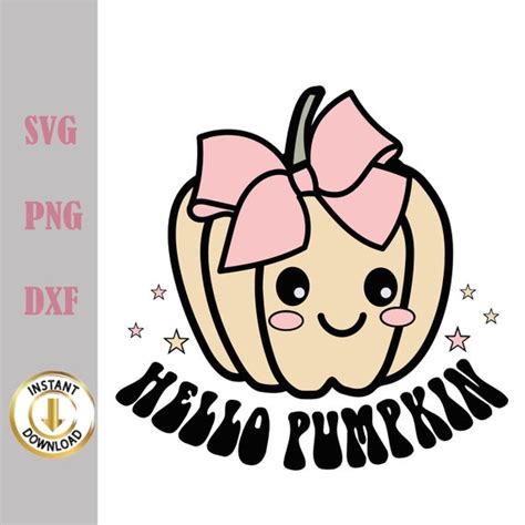 Baby Girl Pumpkin Svg Cute Pumpkin Svg Cute Bow Svg SVG - Etsy