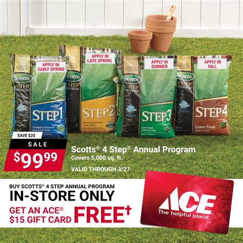 Scotts Step Lawncare Get A Free Ace Gift Card Kabats Ace