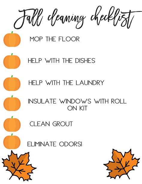 Fall Cleaning Checklist With FREE Printable The Ashmores Blog