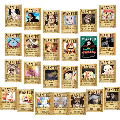 Buy Kakofaci 25pcs New Edition OP Pirates Wanted S 11 78 3in Luffy 1