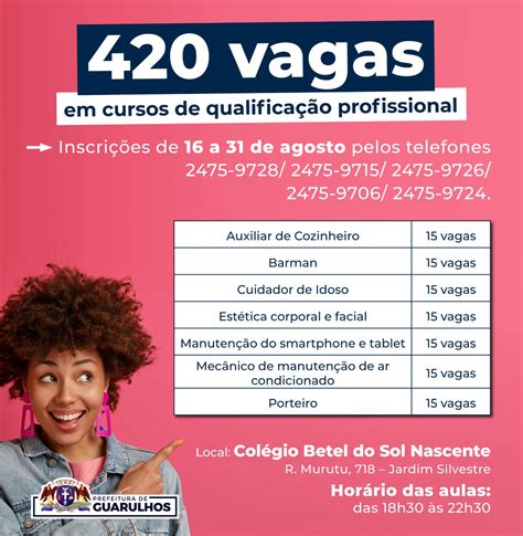 Prefeitura abre inscrições para 420 vagas em cursos de qualificação