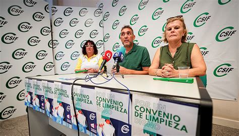 Csif Rechaza El Convenio De Limpieza Al Quedar Por Debajo Del Salario