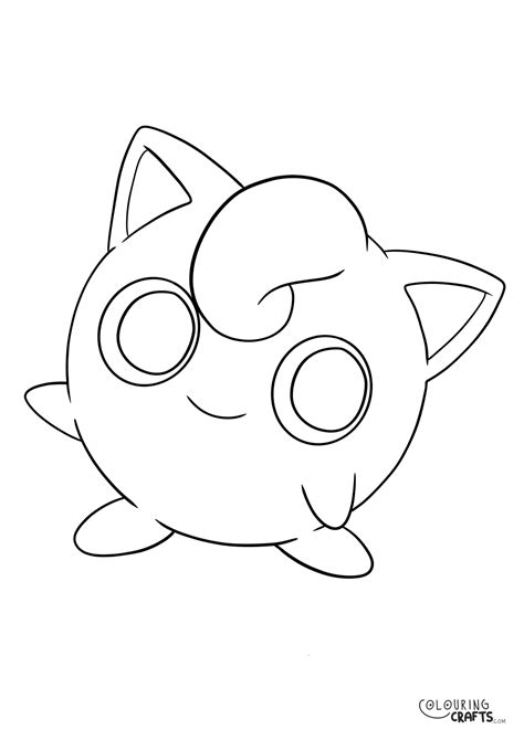 Jigglypuff Pokemon Colouring Page Colouring Crafts