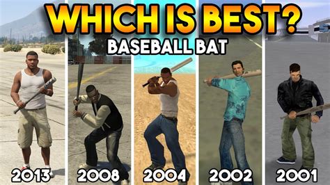 Gta Which Is Best Baseball Bat In Every Gta Gta 5 4 San Vc 3