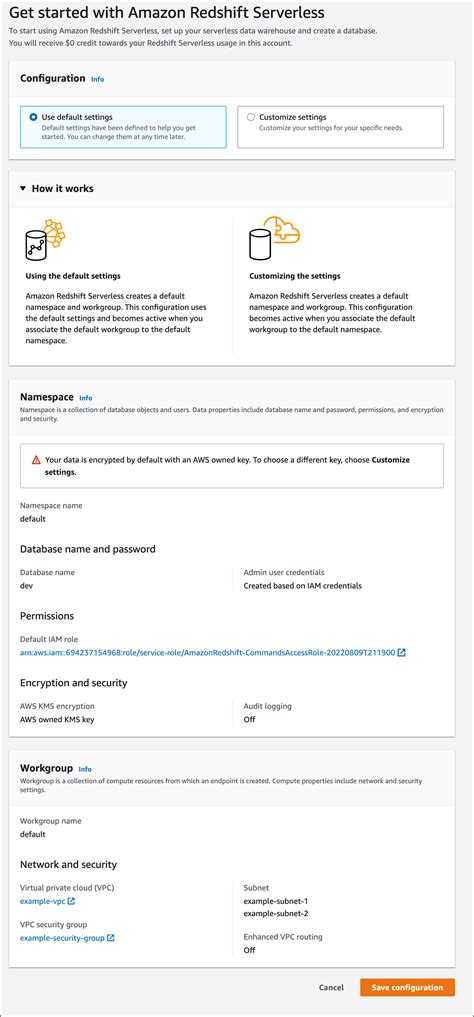 Conceitos básicos de data warehouse do Amazon Redshift sem servidor