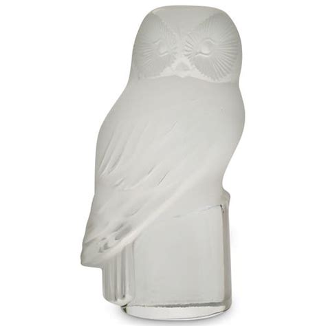 Lalique Crystal Owl Paperweight Sold At Auction On 6th October Bidsquare