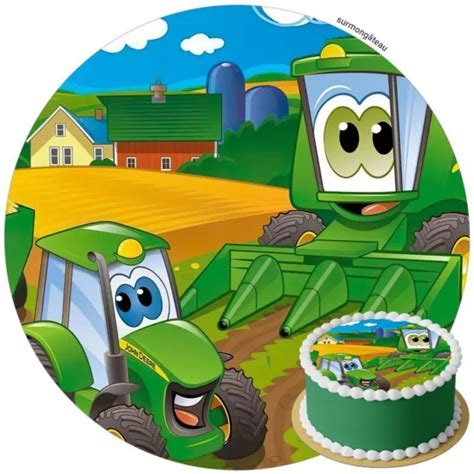 TRACTEUR DÉCORATION DE gâteau comestible disque Azyme Sucre