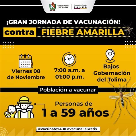 Se Intensifica Vacunaci N Contra La Fiebre Amarilla En El Tolima Cambioin