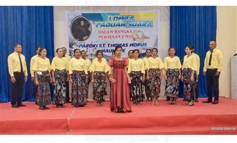 Lingkungan X Stasi Centrum Juara Lomba Paduan Suara Emas Paroki Thomas