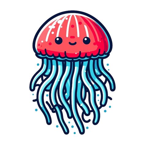 Premium Vector Cartoon Jellyfish Vector Illustration