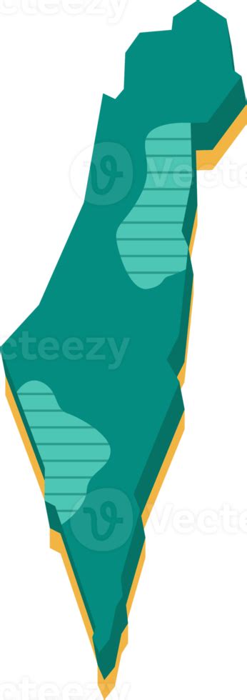 3d Map Of Israel 11675637 Png