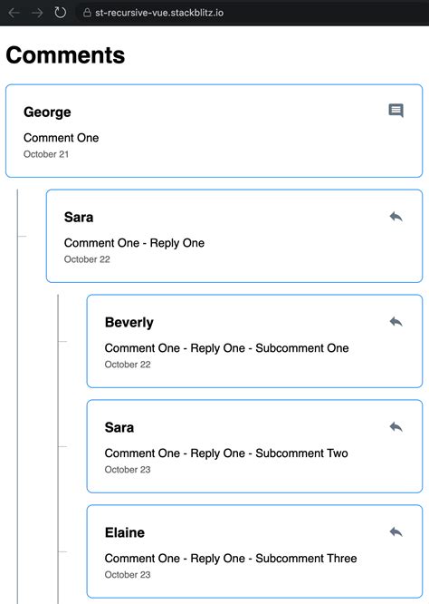 Comment Threads With Recursive Components In Vue 3 Simple Thread