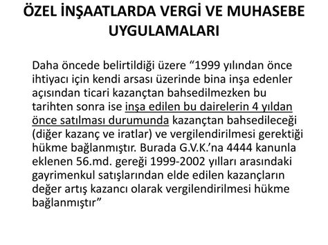 PPT İNŞAATLARDA VERGİ VE MUHASEBE UYGULAMALARI Nazım ANIL Yeminli