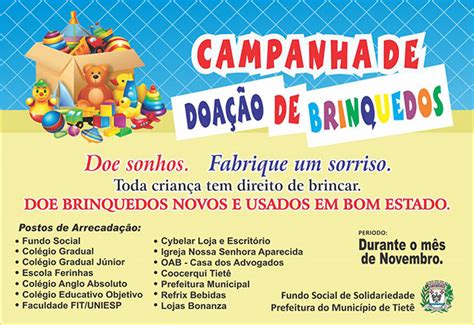 Fundo Social Realiza Campanha De Doa O De Brinquedos