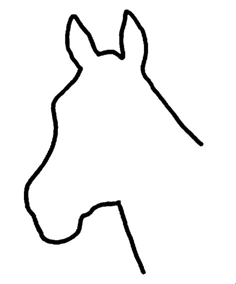 Horse Head Outline Printable