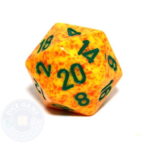 20 Sided Speckled Dice D20 Lotus Dice Game Depot