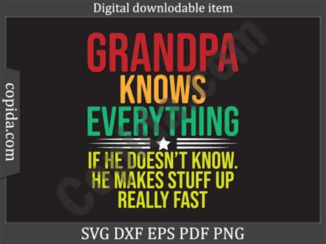 Grandpa Knows Everything Svg Cut File Graphic By Copida · Creative Fabrica