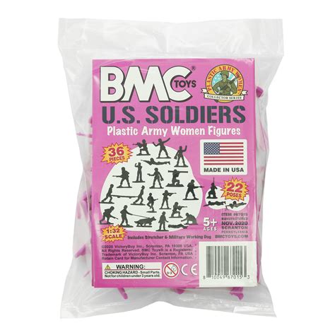 BMC PLASTIC ARMY WOMEN - Pink 36pc Female Soldier Figures - Made in US – BMC Toys