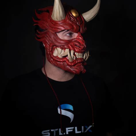 3d Printable Oni Mask By Stlflix