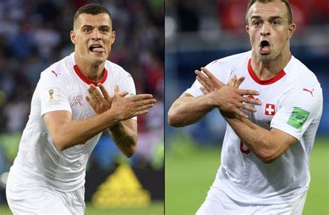 Fußball WM 2018 in Russland Torjubel von Xhaka und Shaqiri sorgt für