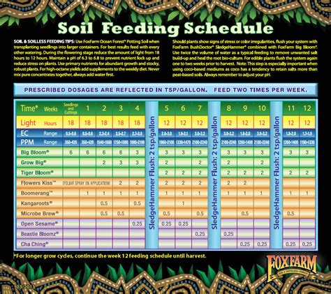 House Of Garden Feeding Chart Printable Templates Free