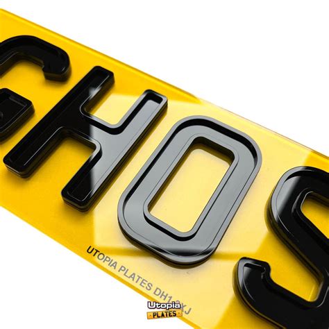 Ghost 4d Acrylic Number Plates — Utopia Plates 4d Laser Cut Number