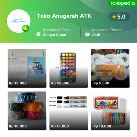 Toko Toko Anugerah ATK Online Produk Lengkap Harga Terbaik Tokopedia