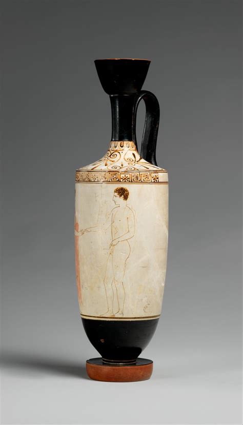 Ca Bc Terracotta Lekythos Oil Flask Attributed To The Achilles