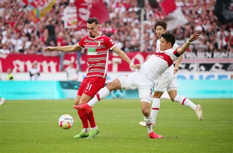 VfB Stuttgart Gegen FC Augsburg Fans Feiern Den Heimsieg Nach Einer