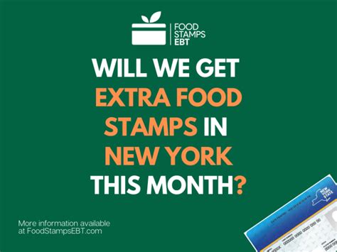 Extra Food Stamps For New York And Nyc For October September August