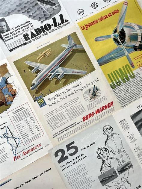 Luftfahrt Aviation 32 alte Werbungen Anciennes publicités Kaufen