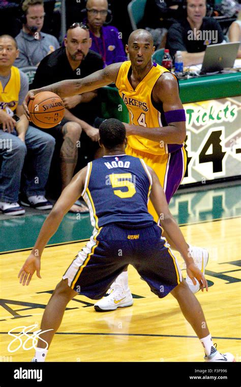 October 4 2015 Los Angeles Lakers Guard Kobe Bryant 24 Gets Ready