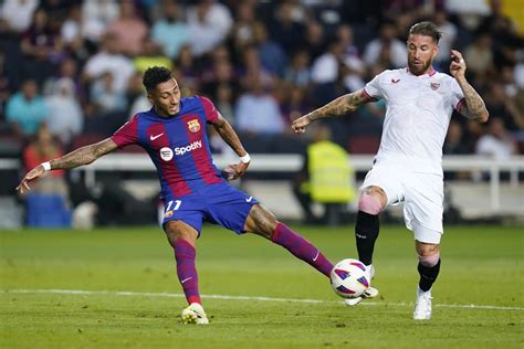 Barcelona Vence Sevilla Gol Contra De Sergio Ramos E Assume A