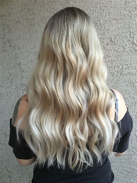 Ash Blonde Shadow Root Long Hair Styles Hair Styles Ash Blonde