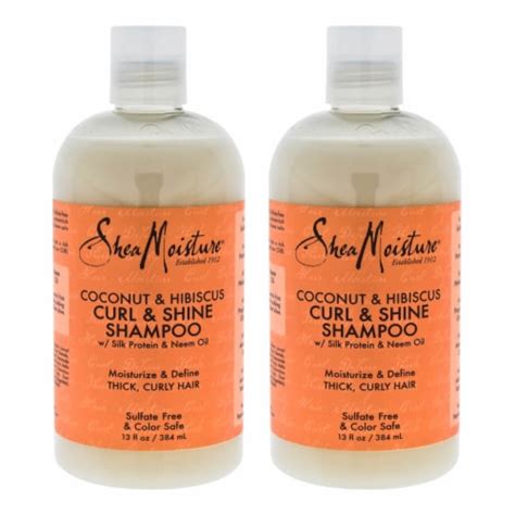 Shea Moisture Coconut And Hibiscus Curl And Shine Shampoo Pack Of 2 13 Oz