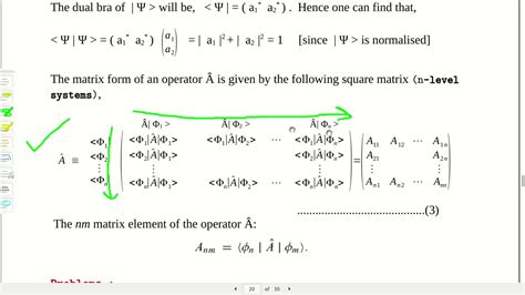 Matrix Representation Of Bra Ket And Operators Youtube