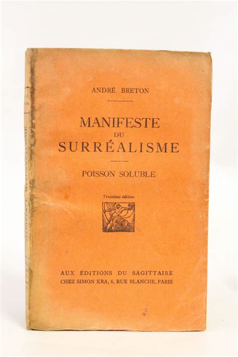 BRETON Manifeste du surréalisme Edition Originale Edition